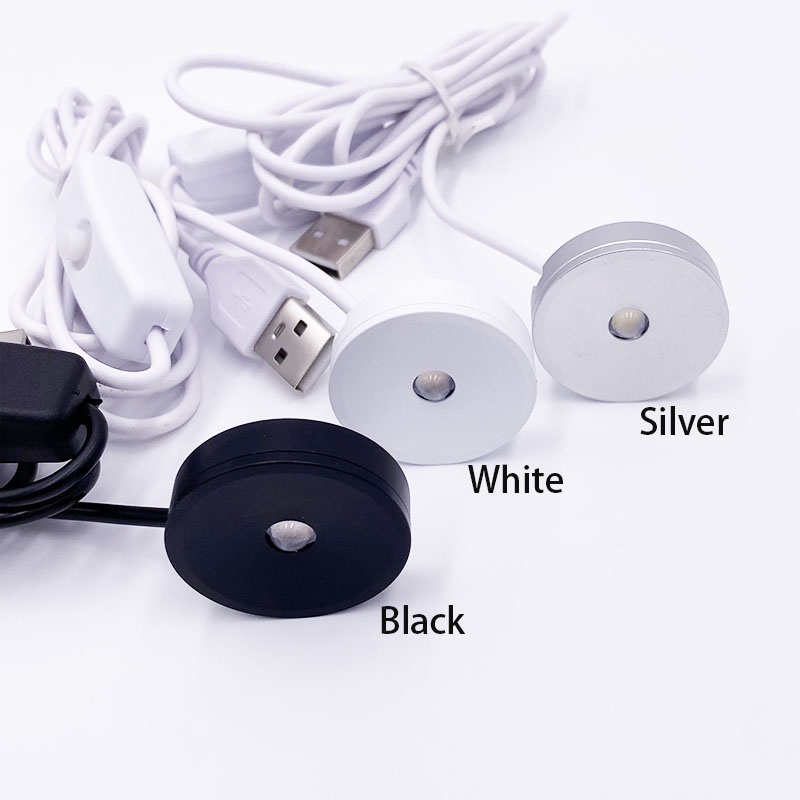 Mini projecteur LED USB 5V, montage en Surface ronde, vitrine, petite lumière de plafond, usage domestique avec interrupteur