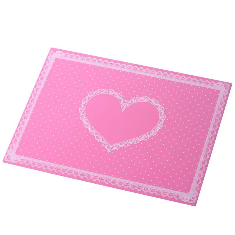 4 Colors Nail Art Table Mat Nail Mat Pad Cute Point Lace Silicone Foldable Washable Manicure Nail Tools Salon Equipment: Pink