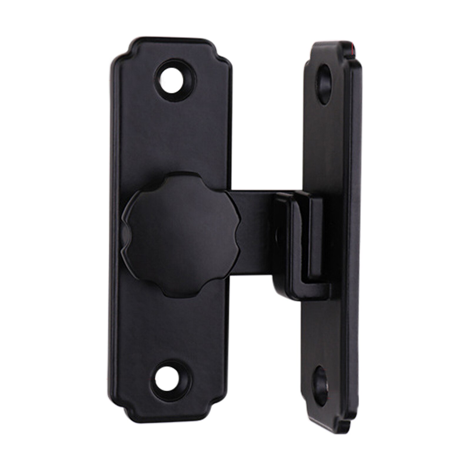 Barn Door Lock Bedroom Black Durable Hasp Buckle 90 180 Degree Stainless Steel