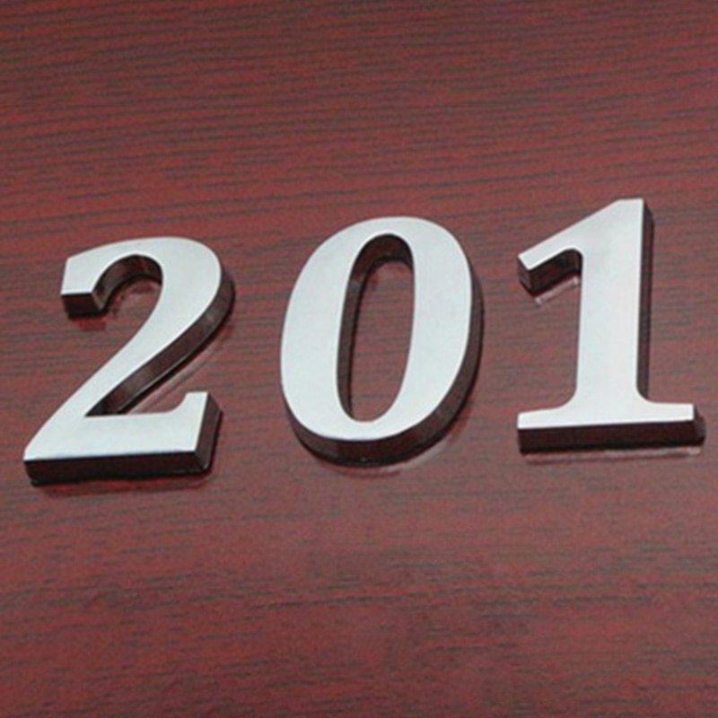 0-9 House Number Sign Self Adhesive Address Digit Sticker Plate Numeral Door Plaque for Home Hotel VJ