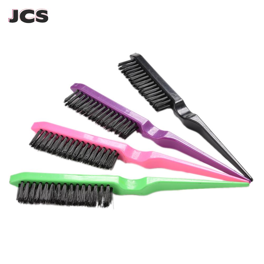 1 Pcs 4 Colors Hair Brushes Comb Teasing Back Combing Hair Brush Slim Line Styling Tools