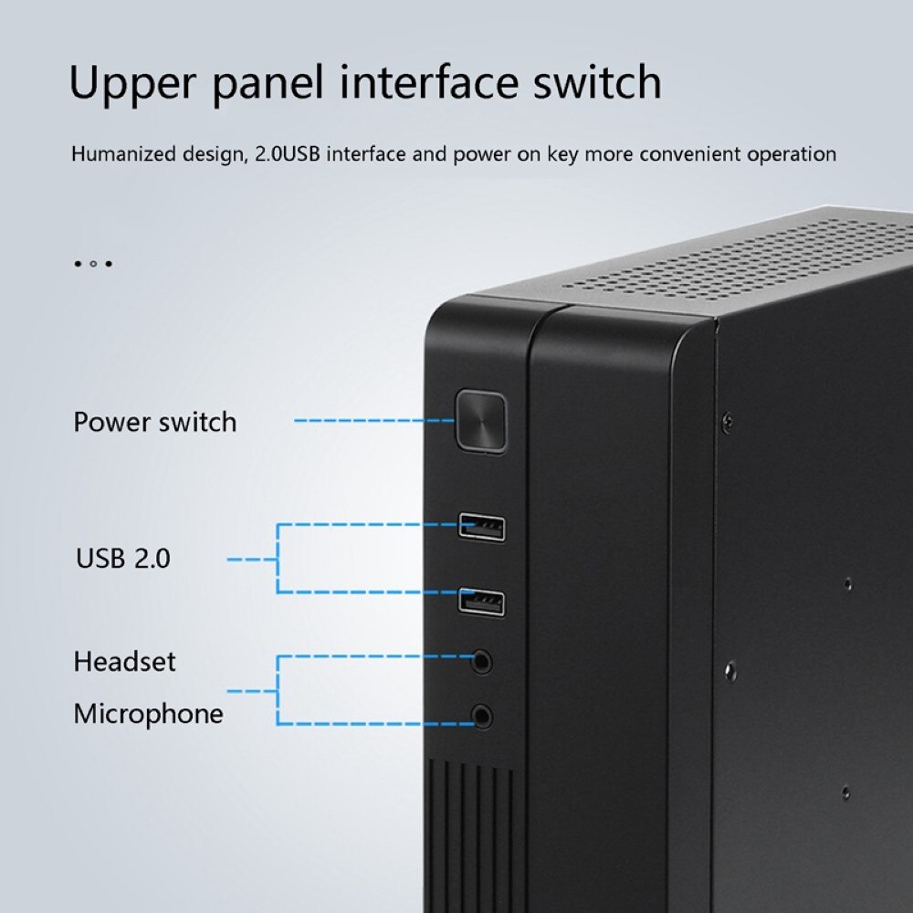 Itx Computer Case MX02 Mini Htpc Desktop Gastheer Chassis Office Business Industriële Controle Chassis Computer Accessoires
