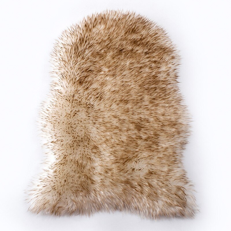 Zachte Bont Kunstmatige Schapenvacht Tapijten Stoel Cover Kussen Slaapkamer Woonkamer Bont Tapijt Vlakte Pluizige Seat Pad Wasbare Faux Mat