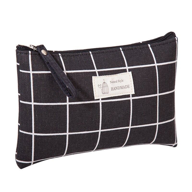 ETya Neue Frauen Plaid Reise Kosmetik Tasche Make-Up Tasche Handtasche Weibliche Zipper Geldbörse Kleine Kosmetik Make Up Taschen Reise Schönheit beutel: 7