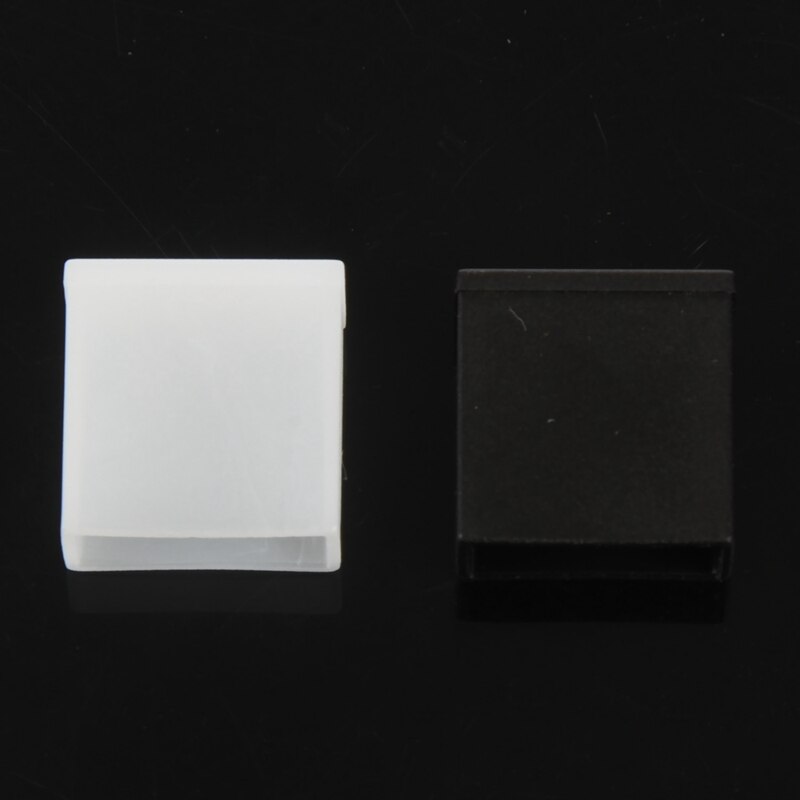 Jabs 20 stück kunststoff-usb-a-stecker-schutzkappen, schwarz/transparent
