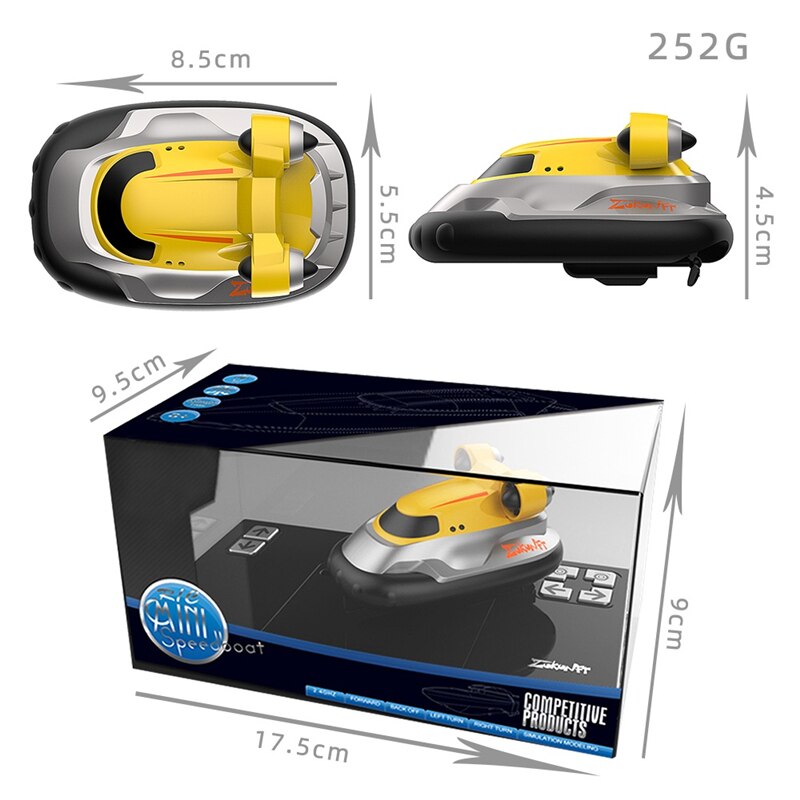 2.4G Mini Rc Boot Afstandsbediening Speedboot Rc Hovercraft Speedboot Modellen Voor Jongens Kinderen Water Zwembad Speelgoed