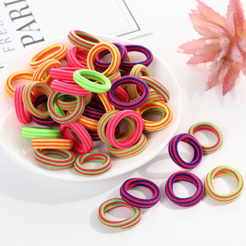 50 Pcs Kinderen Snoep Kleur Haar Touw Elastische Chouchou Haarbanden Mini Haar Ringen Rubber Band Voor Meisjes Prinses Haar accessoires: 4