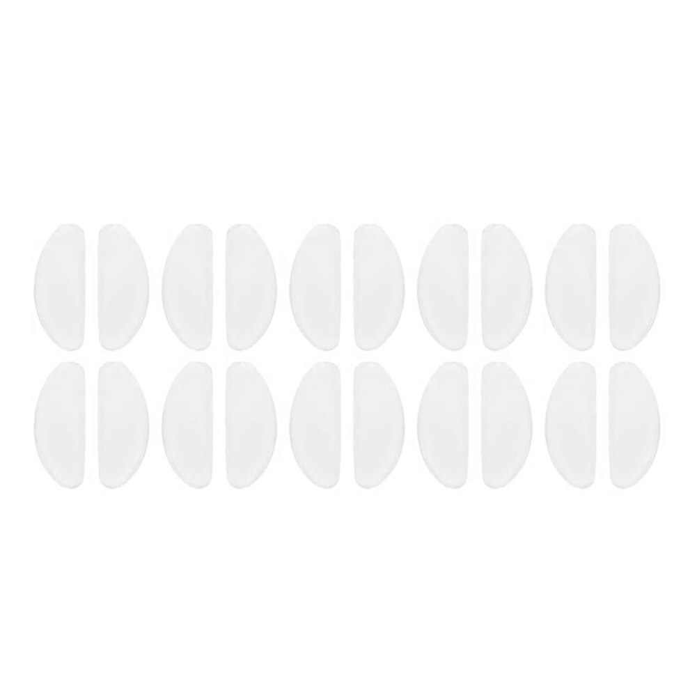 10 Pair Glasses Nose Pads Adhesive Silicone Nose Pads Non-slip White Thin Nosepads for Glasses Eyeglasses Sunglasses: Default Title