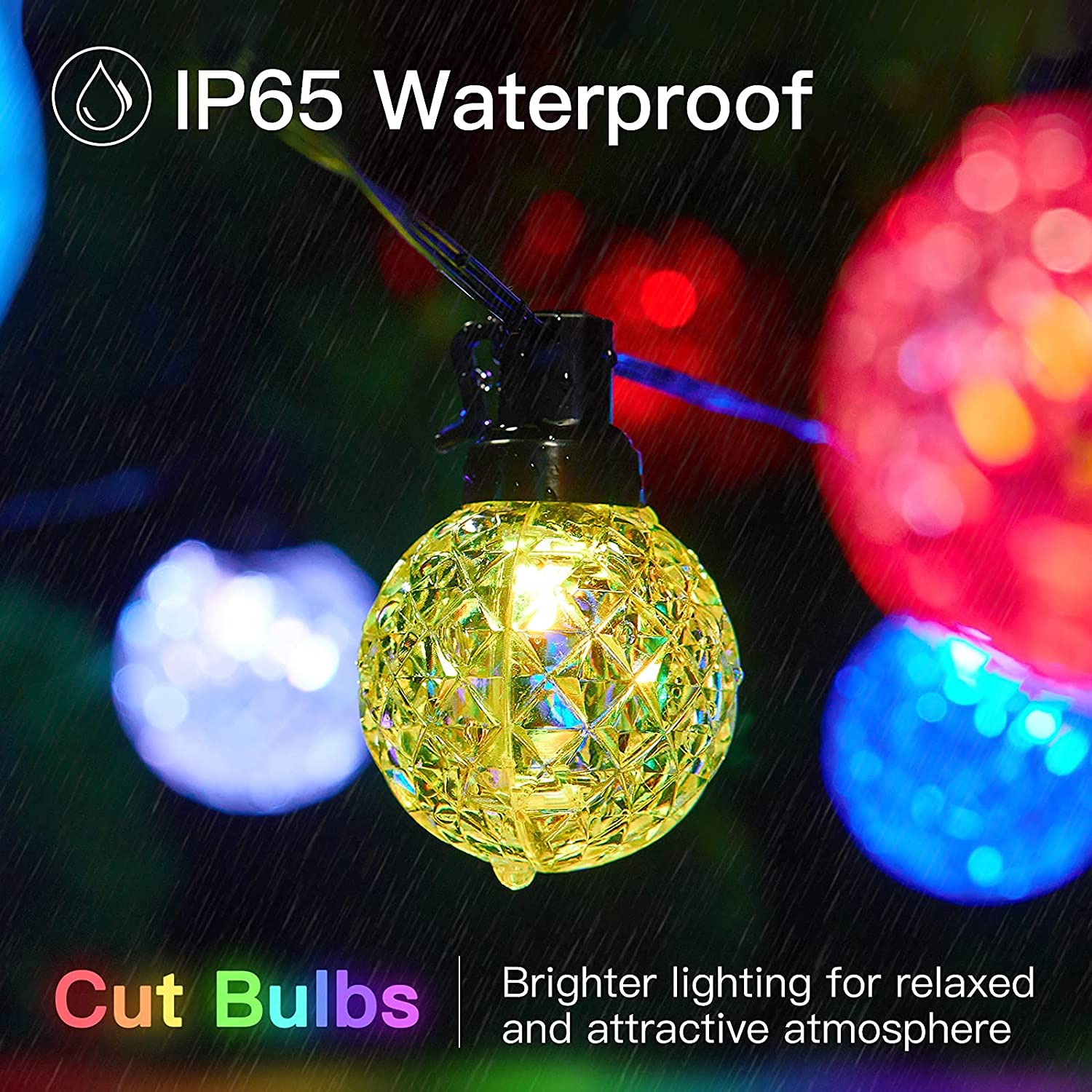 Outdoor Globe LED String Lights Bulb G40 Bluetooth Street Garland RGB Festoon Twinkly Party Tree Light Wedding Garden Decoration