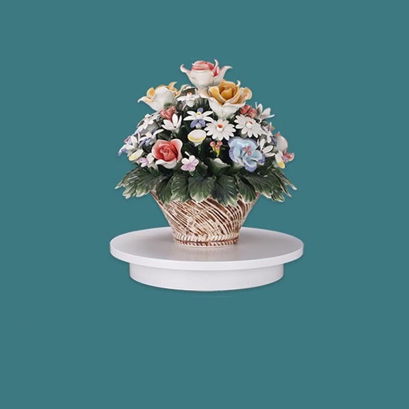 360 Degree Electric Rotating Stand 25cm Photography Rotating Turntable Display Stand for Jewelry Product Display 3D Scan Pan