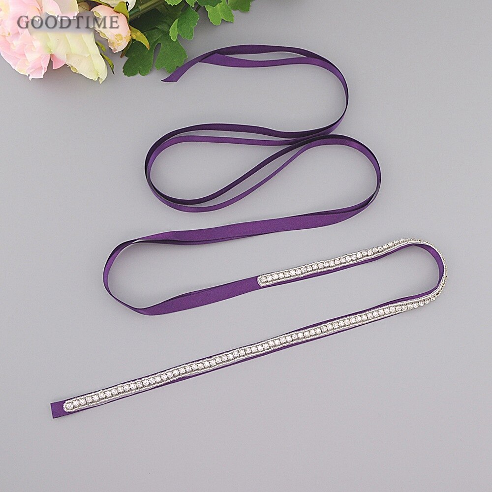 Wedding Belt Rhinestone Bridal Wedding Belt Thin Belt Long Narrow Wedding Dress Accessories Bridal Sash For Women Girl