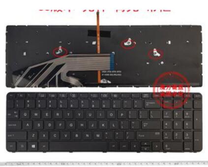 Neue Tastatur für HP ProBook 450 G3 G4/455 G3 G4/470 G3/470 G4 Schwarz Rahmen mit Backlit Keine punkt UNS: backlit Kb