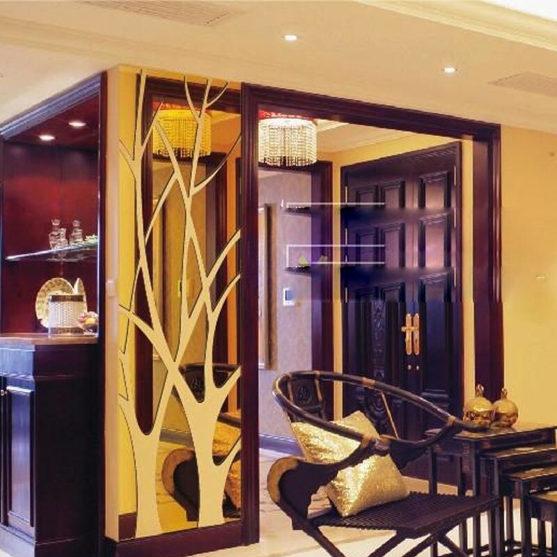 3D large Tree pattern Acrylic wall stickers home decorative mirror the living room hallway bedroom TV backdrop stickers