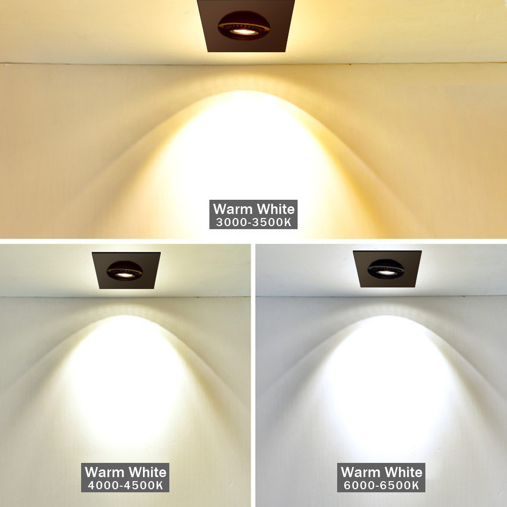 Luz empotrable Led, foco de techo ajustable 360, luces empotradas de 12W/18W, lámpara de techo Led, accesorio de iluminación para el hogar