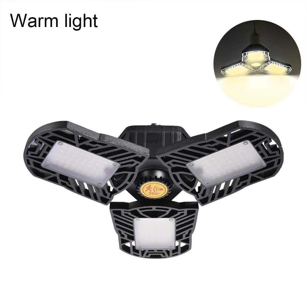 Led autotallin valaisin teollisuusvalaisin  e27/e26 led korkea lahden valo ufo deformaatio 60w työpaja pysäköinti varastolamppu 85-265v seinävalo: Lämmin anturin kanssa