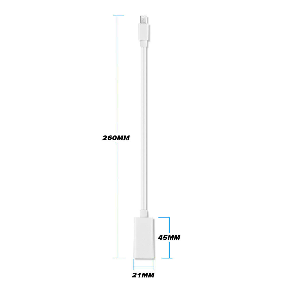 Thunderbolt Mini DisplayPort Display Port DP to HDMI Adapter Cable For Apple Mac Macbook Pro Air Projector