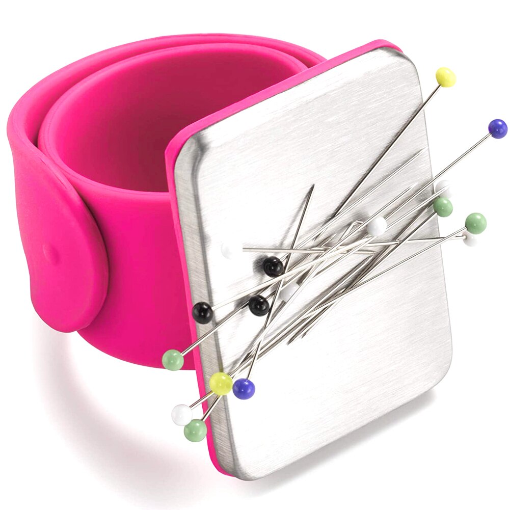 Bracelet de poignet magnétique avec aiguille pour aspirateur, épingles à coudre magnétiques, fabrication de coussins, fournitures de couture multicolores