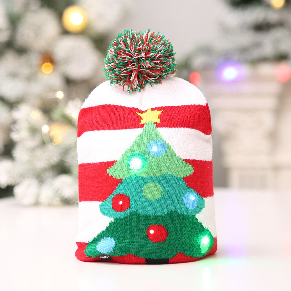 Bonnet de noël pour enfants | 1 pièce, chandail de noël, moche, bonnet de noël, bonnet lumineux, bonnet tricoté pour enfants, fête de noël pour adultes