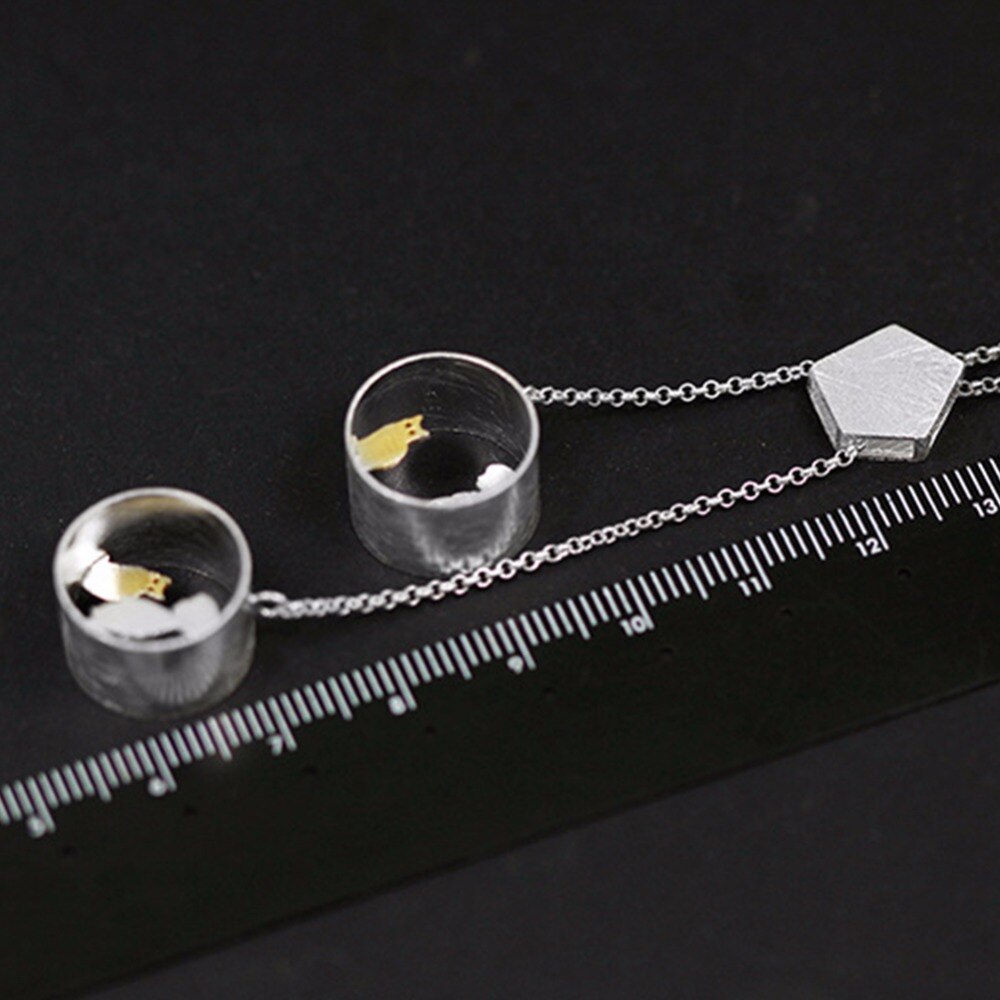Lotus Fun Sterling Zilveren Hanger - Geometrisch Kat Design - Fijne Sieraden voor Dames