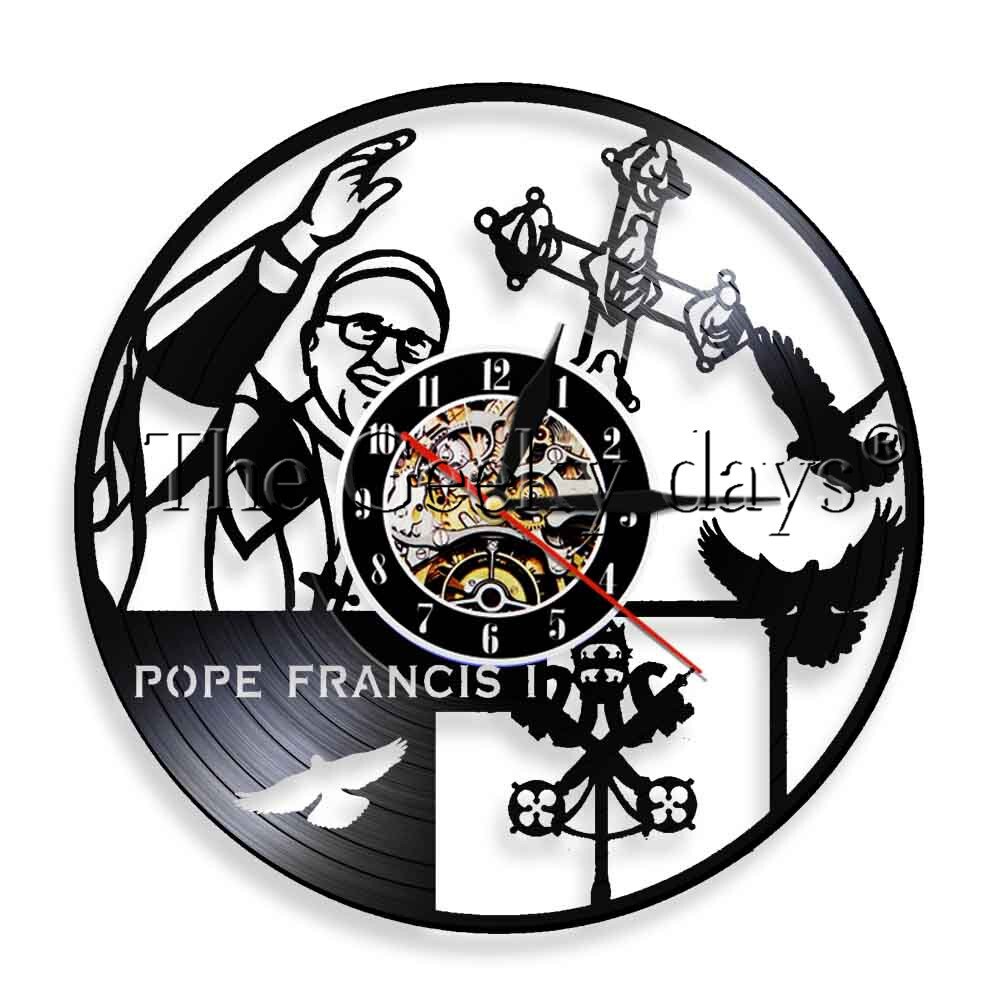 1 pezzo di papà Francesco Orologio san Francesco di Arte Della Parete Della Città del Vaticano, Turismo Luce Della Parete del portato Regalo Fatto A Mano per Roma Turistico: no Led