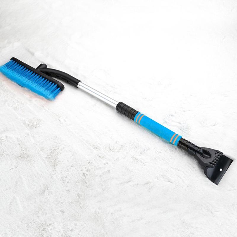 Glass Brush Winter Car Windshield Ice Scraper Extendable Accessories Wash Tool Broom Remover Steel Cleaner B4Q0
