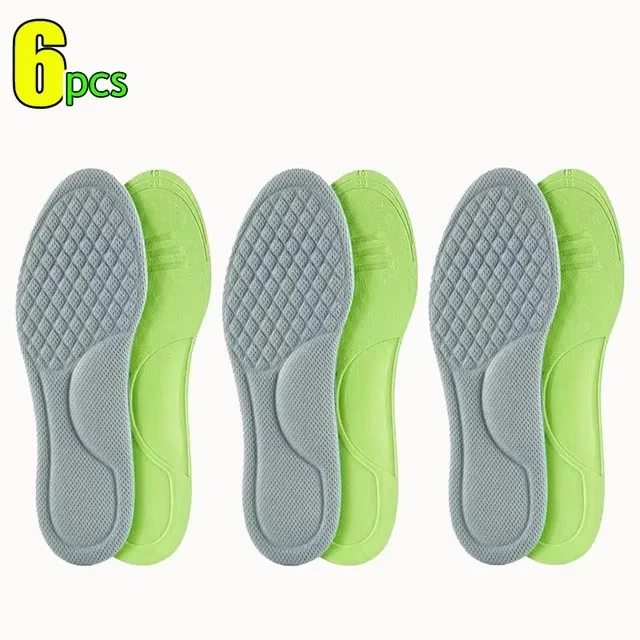 Orthopädische unisex-Einlegesohlen aus Erinnerung-Schaum für Herren, absorbiert Schweiß, Massage-Turnschuhe, Einlegesohle, weich, bequem, antibakteriell, Schuhzubehör