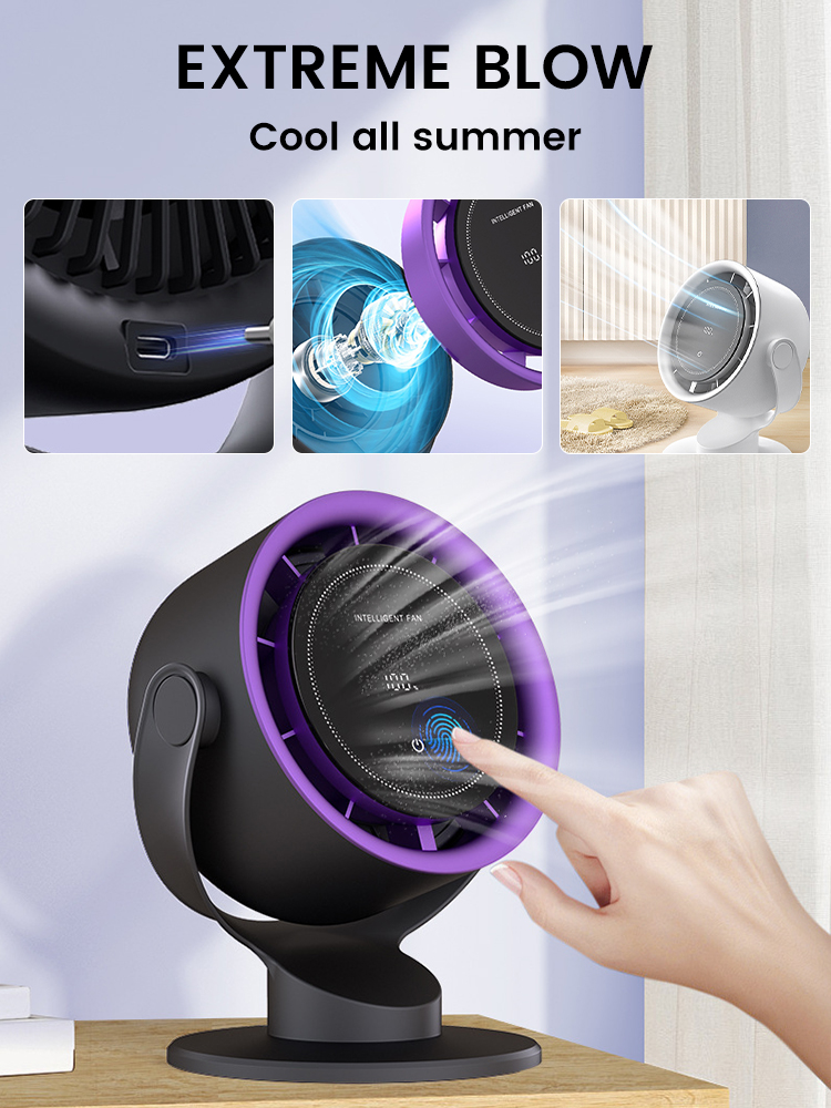100 Speed High-Speed Desktop Fan Electric Fan Circulator Wireless Portable Home Quiet Ventilator Wall Mounted Fan Air Cooler