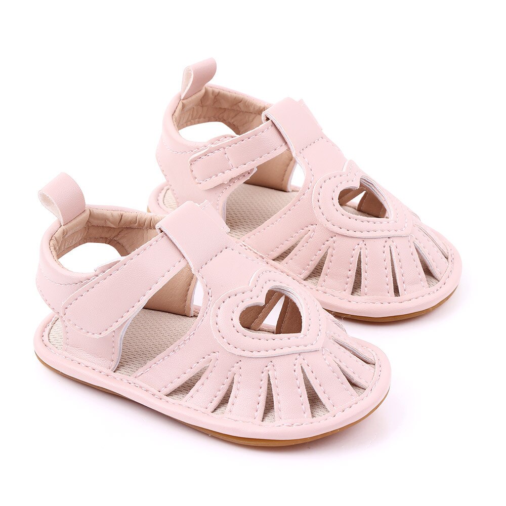 Love Heart Baby Girl Shoes Summer Red Princess Sandals Newborn First Walkers Soft Sole Infant Bebe Toddler Shoes Arrivals