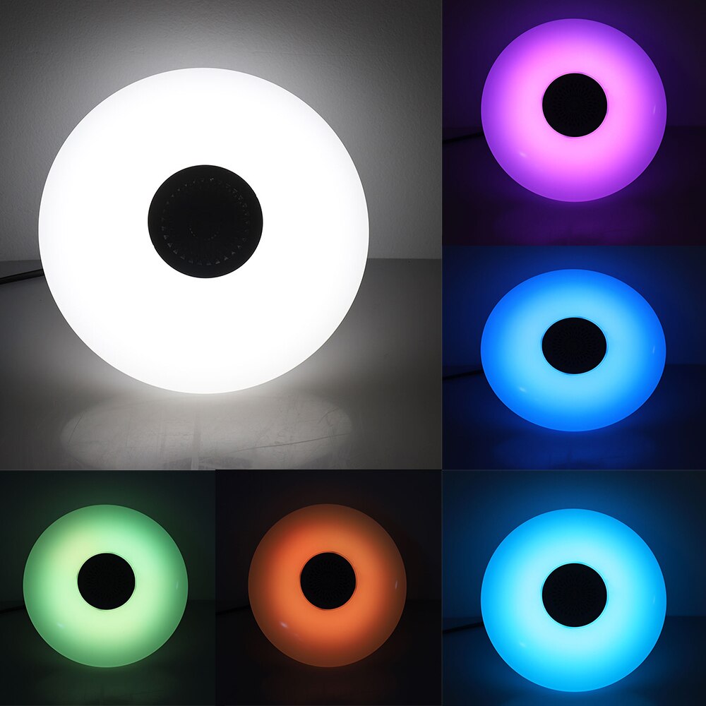 Smart Rgb Led Lamp Draadloze Bluetooth Speaker Muziek Lamp Colorled Licht Voor Bar Party Stage Verlichting Afstandsbediening E27