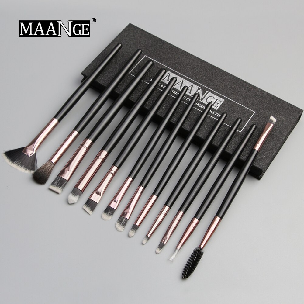 MAANGE Makeup Brushes Set Pro 12 pcs/lot Eye Shadow Blending Eyebrow Eyeliner Eyelash Lip Brush For Eyes Makeup Cosmetic Tools