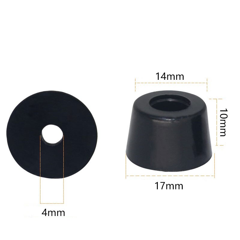 10 stücke Lautsprecher Schrank Möbel Stuhl Tisch Kasten Konische Gummi Fuß Pad edelstahl Stehen Stoßdämpfer Schleudern Widerstand: D