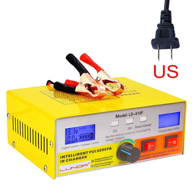 6-400AH 20A Lead Acid Lithium iRon car Battery Charger for 12V 24V Car Motorcycle Truck Auto Motor Power Charging: US