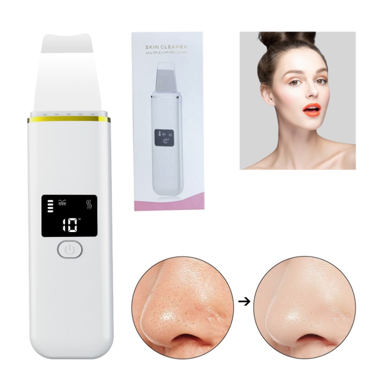 Ultrasonic Facial Skin Scrubber Ion Deep Face Cleaning Peeling Shovel Electric Skin Care Device Beauty Instrument