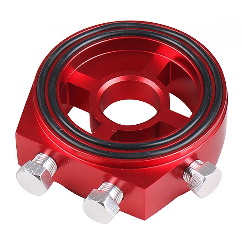 Alluminio macchina olio Temp misura Manometro dell'olio di Raffreddamento Filtro Sandwich Piastra Adattatore per auto Radiatore Olio kit