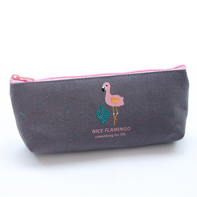 1PC Cute Many Styles Cactus Canvas Pencil Cases Student Stationery Pen Bag School Office Pencil Bags Lovelty Pencil Pouch: 13