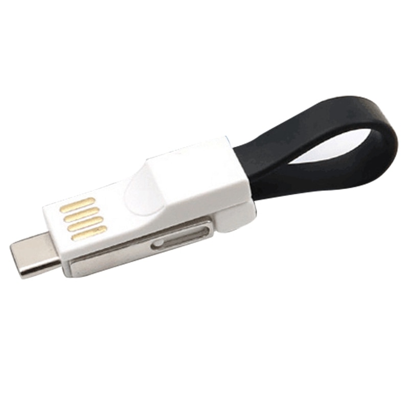 Draagbare Sleutel Mini Usb-kabel Oplader Kabels Micro-Usb Data Kabel