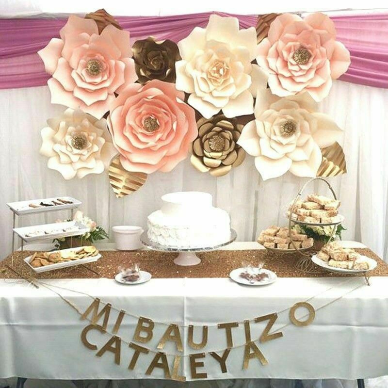 AA 30cm Paper Flower Backdrop Wall 30 cm Giant Rose Flowers DIY Wedding Party Decor