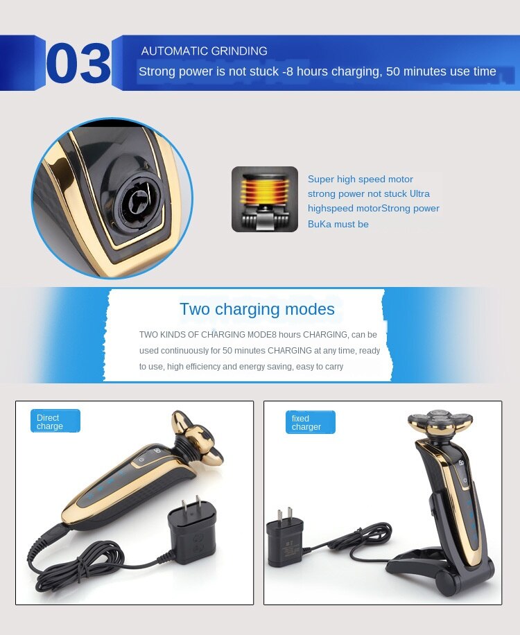 Oplaadbare Scheermes Hele Lichaam Wassen Elektrisch Scheerapparaat Scheren Machine Mannen Baard Trimmer Met 5 Onafhankelijk