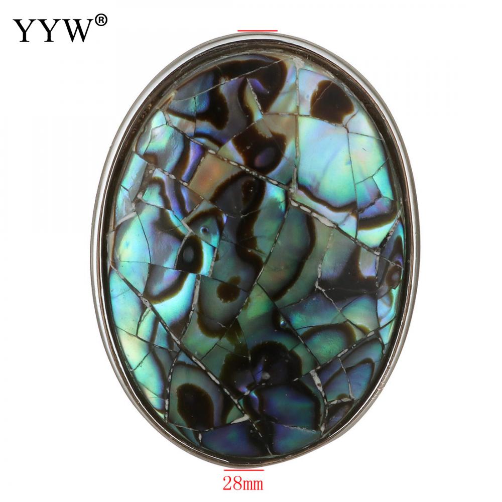 1 PC Zilver Kleur Plated Natuurlijke Parelmoer Abalone Shell Vinger Ring Unisex Verstelbare Open Manchet Volledige Ringen Vrouwen mannen