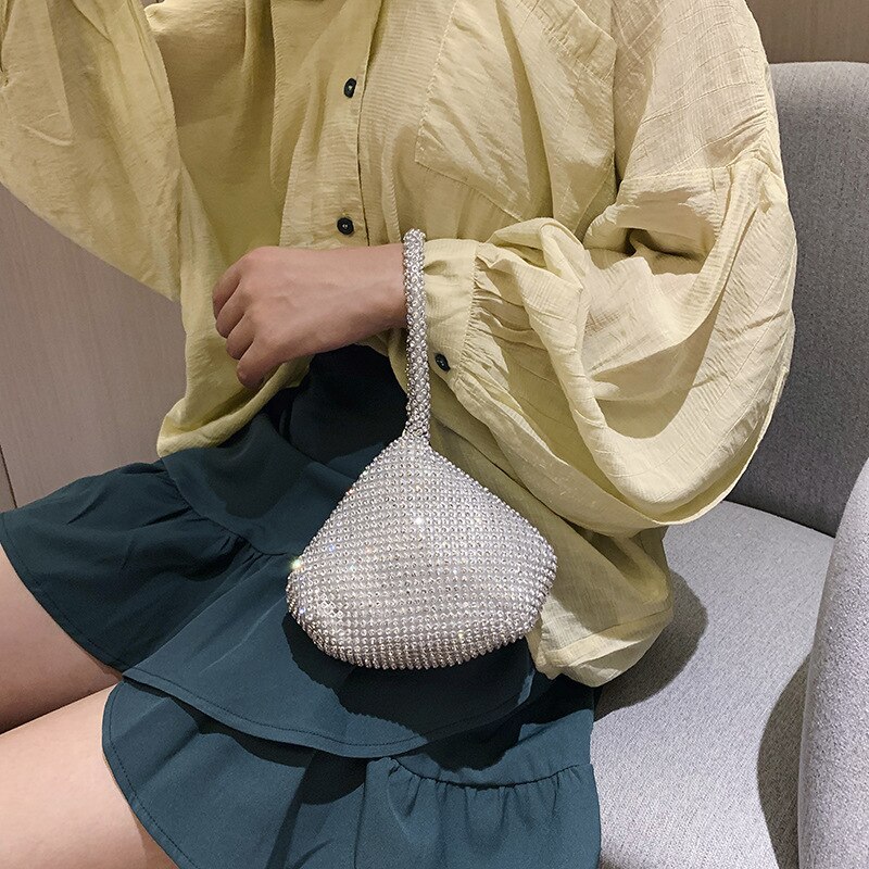 Strass Dames Kleine Tas Koreaanse Mode Trend Handtas Westerse Stijl All-Match Banket Kleine Tas