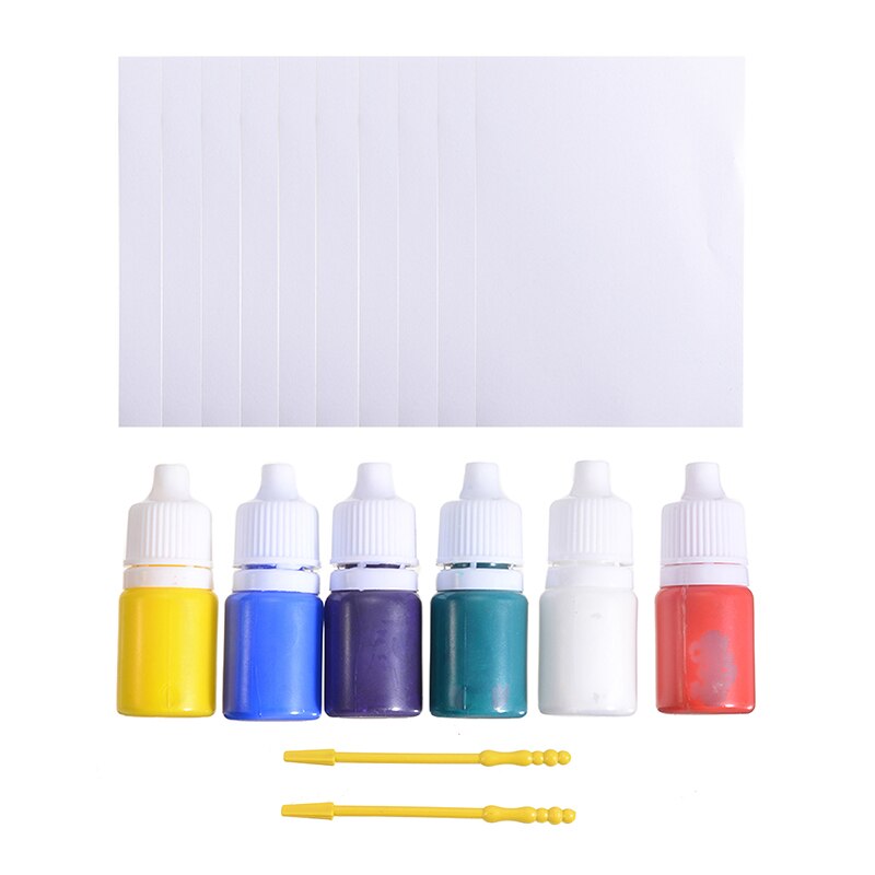 6 Colors Water Marbling Painting Kit DIY Painting On Water Art Set Water-based Drawing Tools