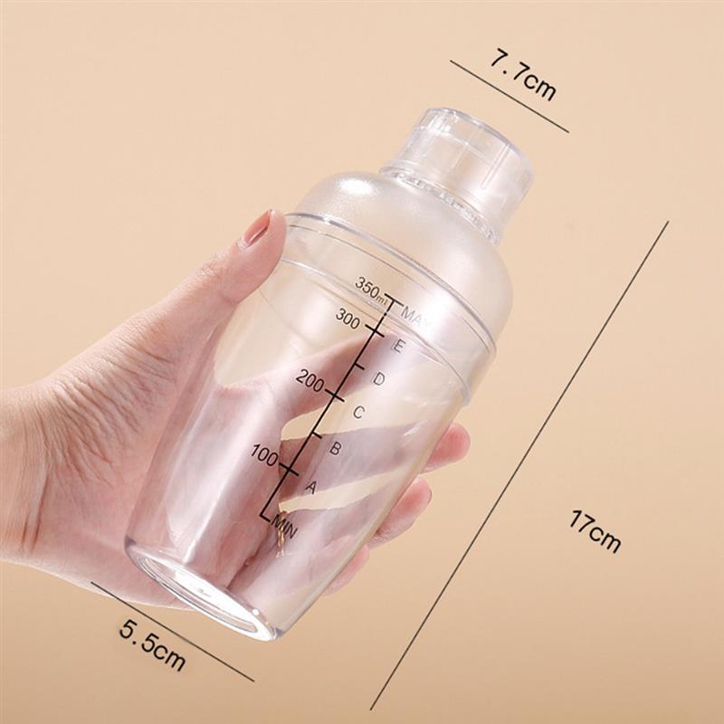 Coctelera de plástico transparente para cócteles, herramienta mezcladora de 350/500/700/1000ml a prueba de golpes para Martini, coctelera para bebidas