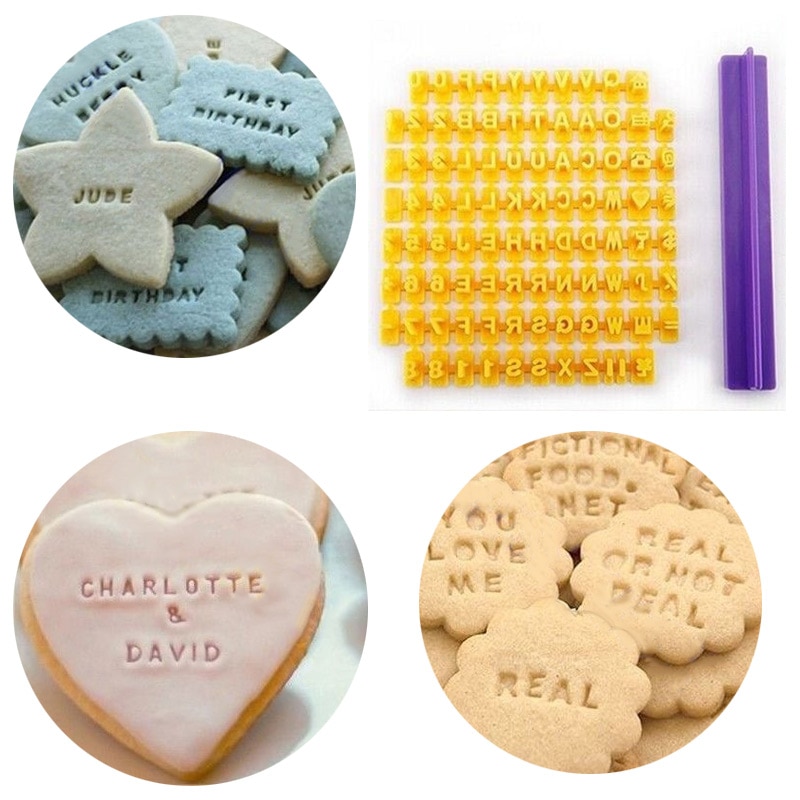 Nieuw Biscuit Cutter Aantal Alfabet Fondant Cookie Mould Cake Snijders Decor Bakken Mallen Gereedschappen