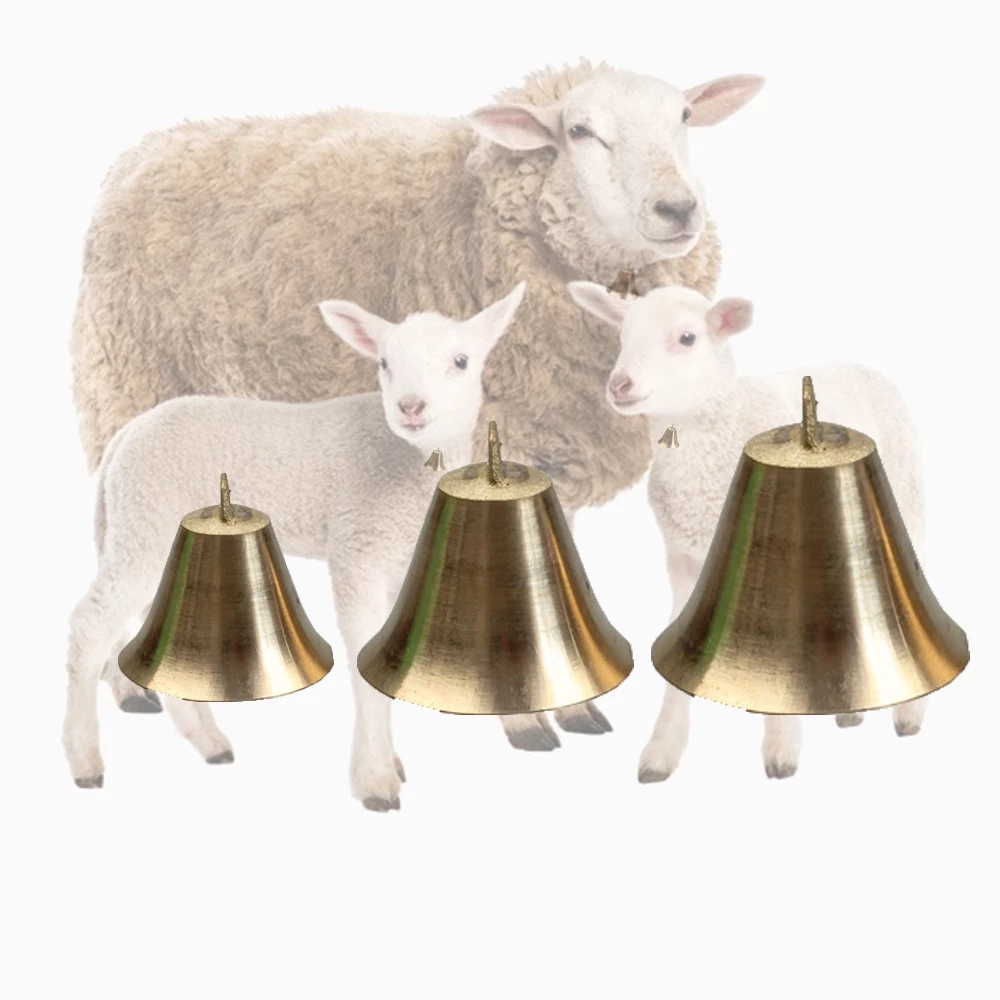 Cascabeles de cobre grueso para ganado, ovejas y caballos de vaca, antiguo, para evitar la pérdida de cascabel de aleación de Zinc, 1 unidad