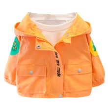 Baby Jacke Frühling Und Herbst 1-4 Jahre Alte Baby Herbst Jacke Jungen Herbst Oberbekleidung Ausländischen Stil kinder kleidung: Orange / 2T