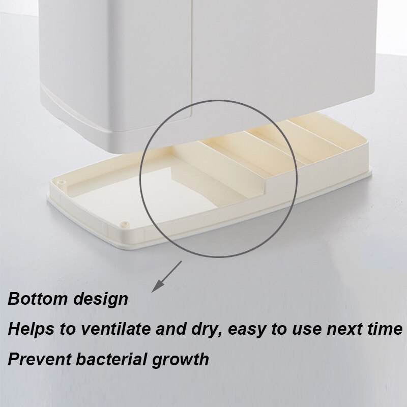 Cubo de basura de plástico con cepillo para el baño, Herramientas de limpieza del hogar, para la cocina, estrecho