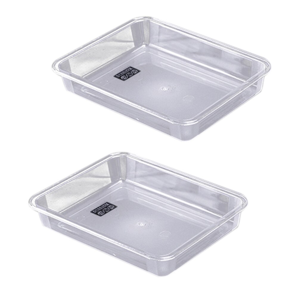 Trays Acrylic Transparent Rectangular Heavyweight Serving Party Platter Food Tray: As Shown