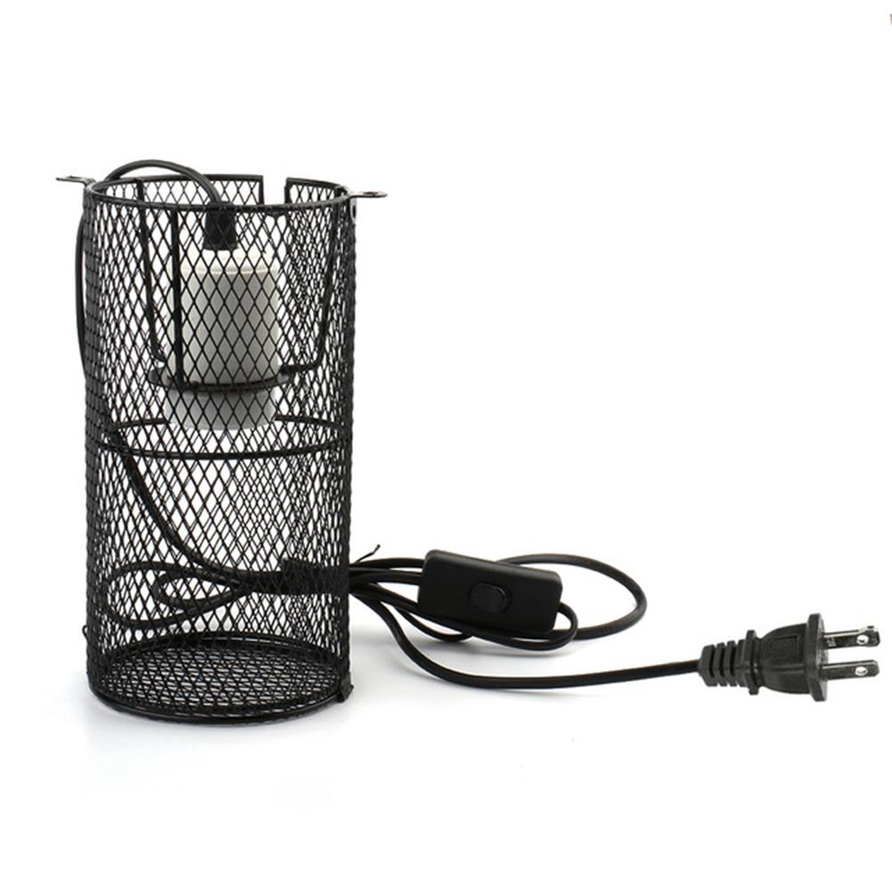 Reptile Anti Scald Lampshade Ceramic Heating Bulb Lamp Holder Protector Cage For Pet Snake Lizard Turtle: US