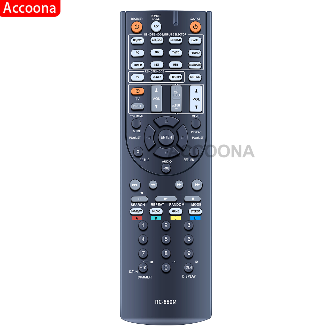 Remote Control for Onkyo RC-880M TX-NR636 HT-RC660 HT-S7700 HT-R693 TX-NR838 TX-NR737 Integra RC-881M DTR-30.6 7.2 A/V Receiver