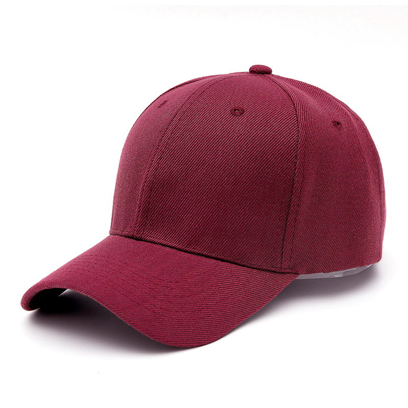 8 Kleuren Unisex Casual Solid Verstelbare Baseball Caps Snapback Hoeden Baseball Cap Voor Vrouwen Mannen Hip Hop Vader hoed Bone: red